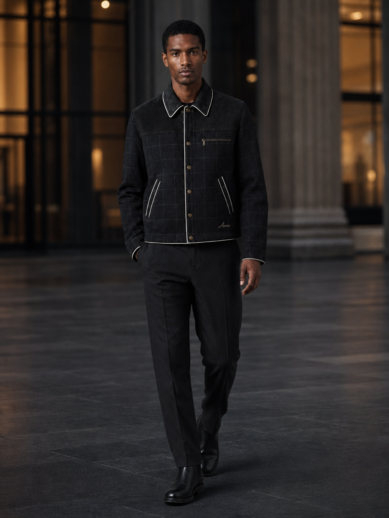 ARME black jacket lifestyle view