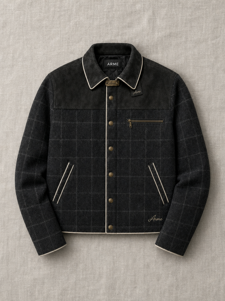 ARME black jacket flat lay